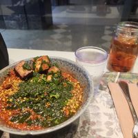 Pasta Bolo. Pasta with Bolognese sauce and herbal oil and superseed mix. I added Tofu. at Le Botaniste - Bryant Park in New York City