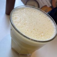 Golden fire with hot milk (not too strong, nice flavour)   at Le Botaniste - Bryant Park in New York City