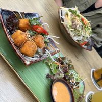 Tempura Tofu auf frittiertem Zittonengras (Nr.16)  at Vegana Vietnamese Restaurant in Mannheim