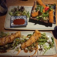 Vegane Fleischröllchen und frittierte Austernpilze at Vegana Vietnamese Restaurant in Mannheim