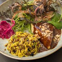 Tofu + peanut sauce at Terter in Brussels