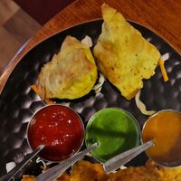 Vegetarian samosa at Spice Cafe & Restaurant in Belgrade