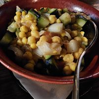 Chickpea salad at Spice Cafe & Restaurant in Belgrade