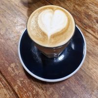 Oat latte at R&R Bagels in Hong Kong Island