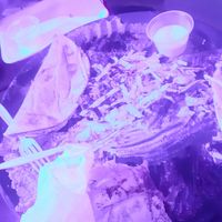 Super tasty food (strong taste of garlic, so ideal for the garlic lovers) at Mr Bean Laden in Sao Paulo