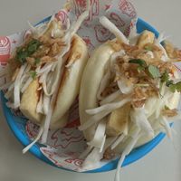 Vegan tofu bao  at Dumpling Drop in Victoria