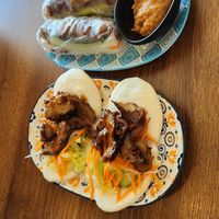 Vegan Duck rice paper rolls and bao at Vietfood Springwood in Springwood