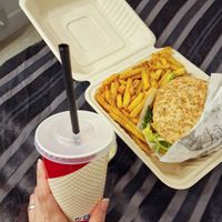 Vegan burger and milkshake at BURGASM - Born Hungry in Bodo