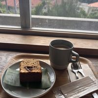 Brown sugar cake  at Nuchigusa Cafe in Ishigaki