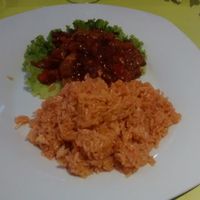 Beef and rice Lok Lak at Vegebowl in Paris