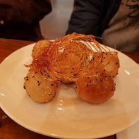 Apple fried dessert at Vegebowl in Paris