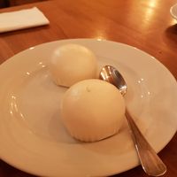 Lotus seed steeped bun at Vegebowl in Paris