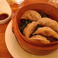 Chinese steamed dumplings at Vegebowl in Paris
