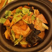 Taro and veg clay pot  at Vegebowl in Paris