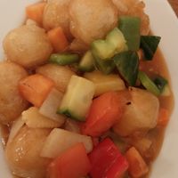 Sweet and sour "pork" at Vegebowl in Paris