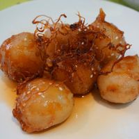 Caramelized fried banana. at Vegebowl in Paris