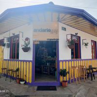 On one of the corners of the main square at Andariego! in Salento