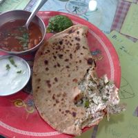 Tofu paratha at Bishnu Trackkers Cafe in Dharamshala