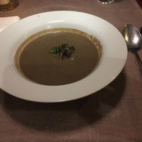 Soup of the day (mushrooms) at Quinoa in Las Condes