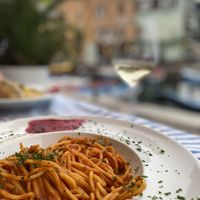 Tomato spaghetti   at Ristorante da Umberto in Marnega Brenzone Sul Garda