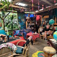 Seating area at Los Trece Cielos in Tzununa