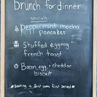 chalkboard outside of restaurant   at the HOOT in Columbia