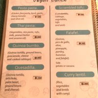 Menu as of Nov 2023  at Lewis's House in Puerto Viejo De Talamanca