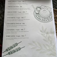 Asian Mains Menu contd, Sept. 7, 2024  at Munduk Farm House in Munduk