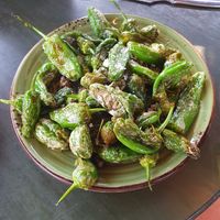 Pimientos del Padrón at TXOTS in Empuriabrava