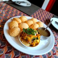 Panic puri at Annapurna Nepalese Restaurant in Folkestone