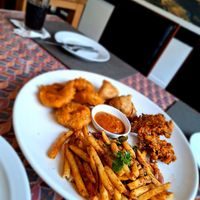 Vegan starter platter at Annapurna Nepalese Restaurant in Folkestone