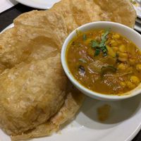 Puri channa at Annapurna Nepalese Restaurant in Folkestone