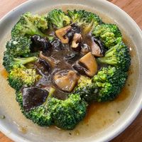 Broccoli with mushroom  at The Daun in Bandar Seri Begawan