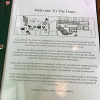 Menu ethos  at The Daun in Bandar Seri Begawan