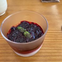 Panacotta de amora!😋  at Sol Cozinha Vegetariana in Portimao