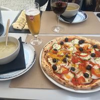  Vegan Pizza and soup  at Pizzeria Piccolino in Zambujeira Do Mar