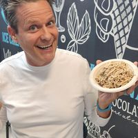 Vegan hazelnut spaghetti gelato at Holy Moly Ice Cream in Cape Coral