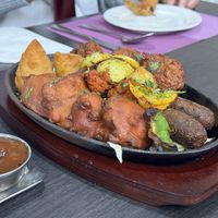 Vegan starter platter (XL!)  at Veg Darbar in Birmingham