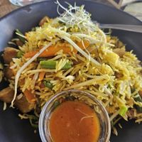 Fried rice with vegan chicken after one bite 😁 at Coffee Momo in Germering