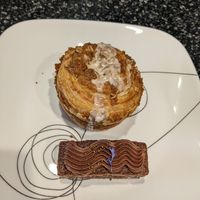 Apple cruffin and chocolate financier at Cafe Liv in Ypsilanti