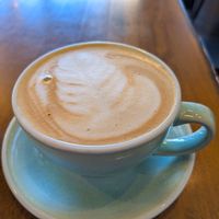 Salted caramel latte with oat at Cafe Liv in Ypsilanti