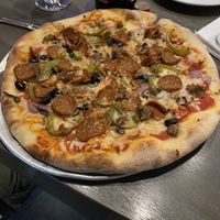Vegan supreme pizza at Slice of Vegas Pizza in Las Vegas
