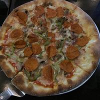 Supreme vegan pizza at Slice of Vegas Pizza in Las Vegas