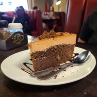 Vegan chocolate cake at Slice of Vegas Pizza in Las Vegas