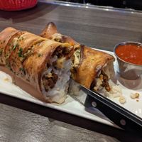 Vegan stromboli at Slice of Vegas Pizza in Las Vegas