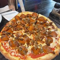 Non-meat lovers pizza. Hands down best vegan pizza   at Slice of Vegas Pizza in Las Vegas