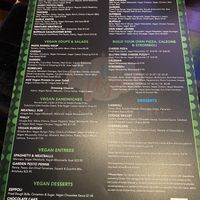 Vegan side of the menu as of Nov 2022  at Slice of Vegas Pizza in Las Vegas