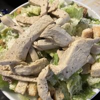Vegan “chicken” Caesar salad.   at Slice of Vegas Pizza in Las Vegas