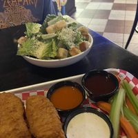 Chicken fingers and Cesar salad   at Slice of Vegas Pizza in Las Vegas
