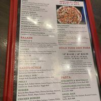 Vegan menu at Slice of Vegas Pizza in Las Vegas